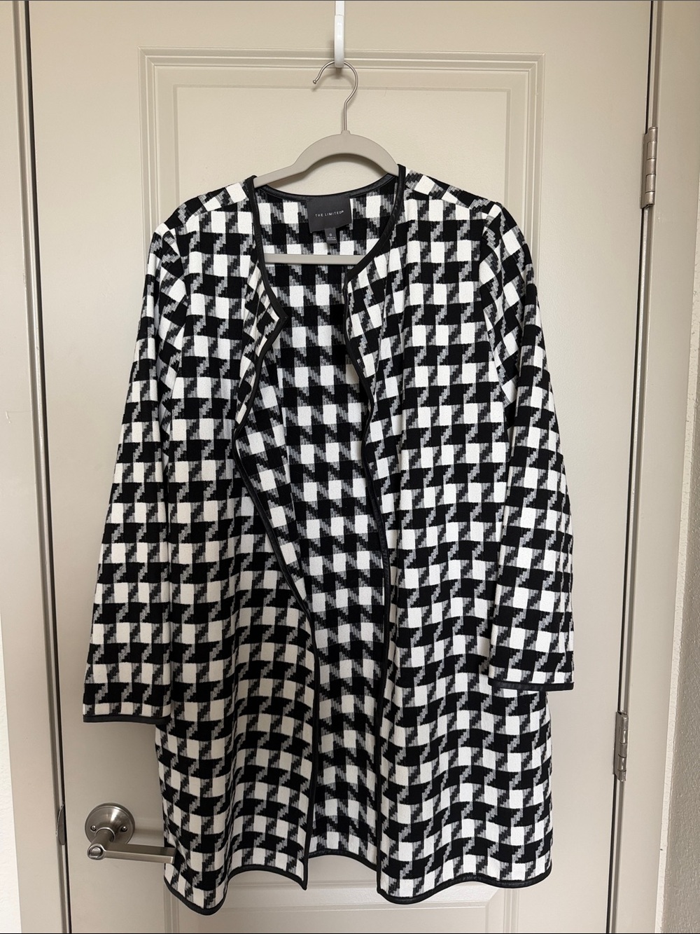 The Limited Black and White Houndstooth Coat